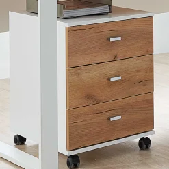 Schubladenblock Lloris 3 Schubladen - weiß/Eiche