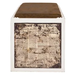 Schuhbank mit Sitz und Schublade | 72 x 38 x 42 cm | Vintage Design