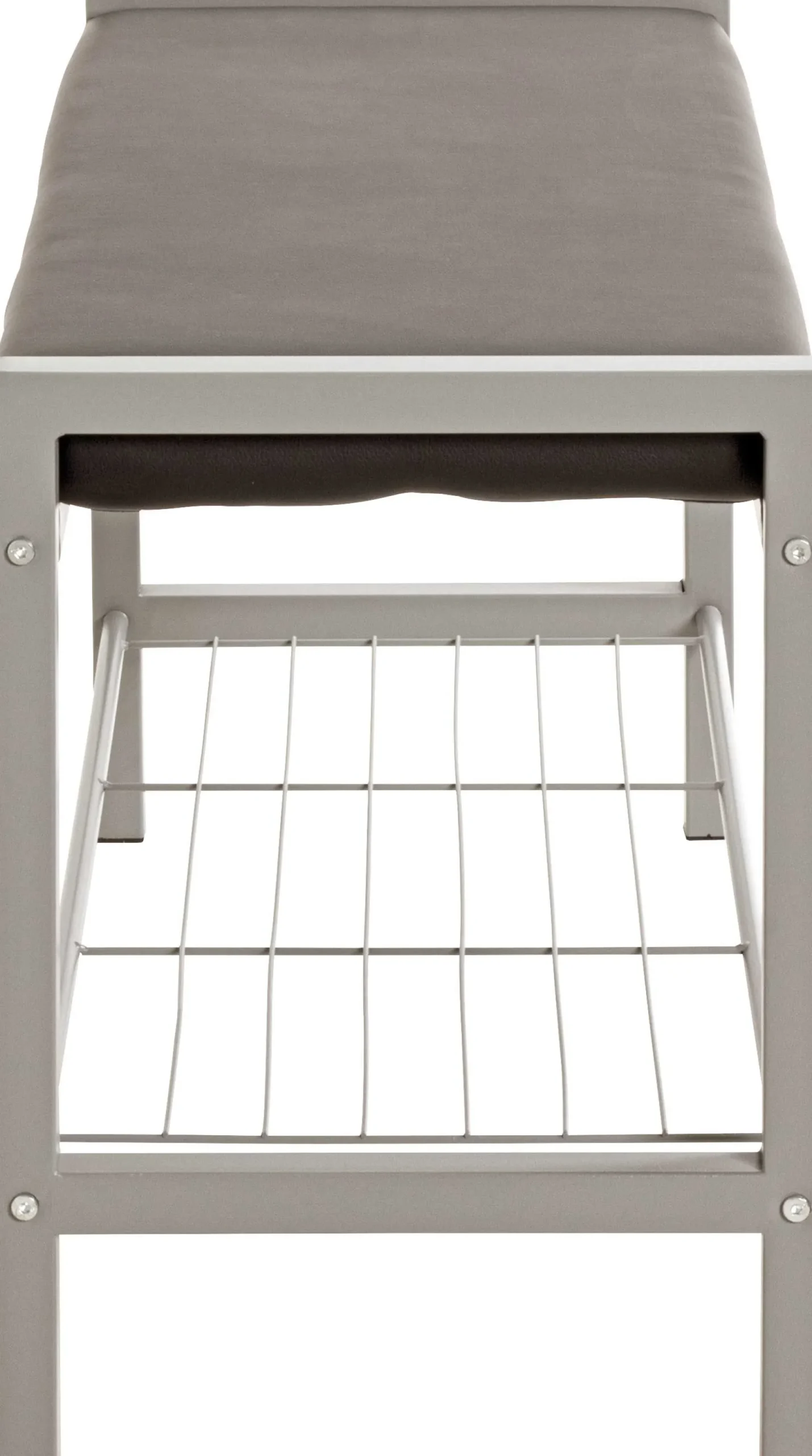 Schuhbank Steven - 80x32x48 cm - Kunstleder/Weiß