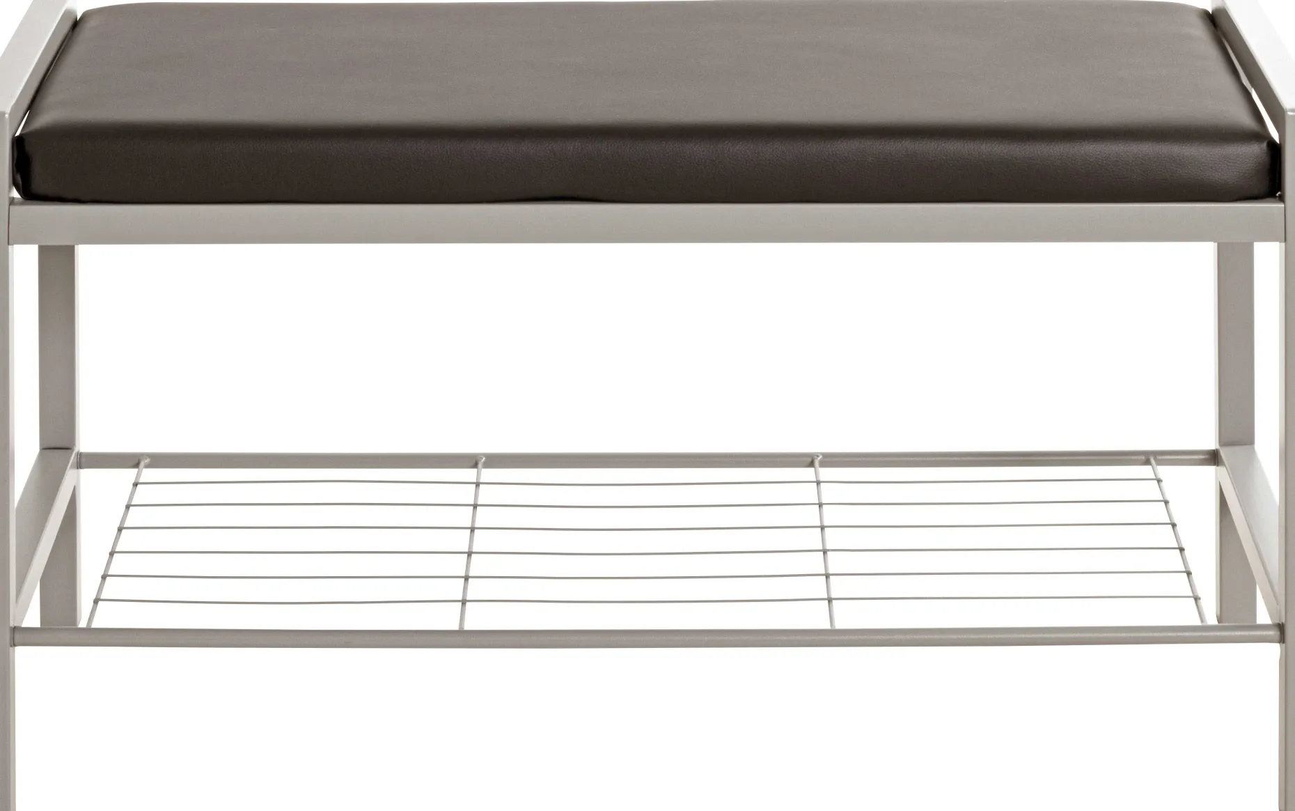 Schuhbank Steven - 80x32x48 cm - Kunstleder/Weiß