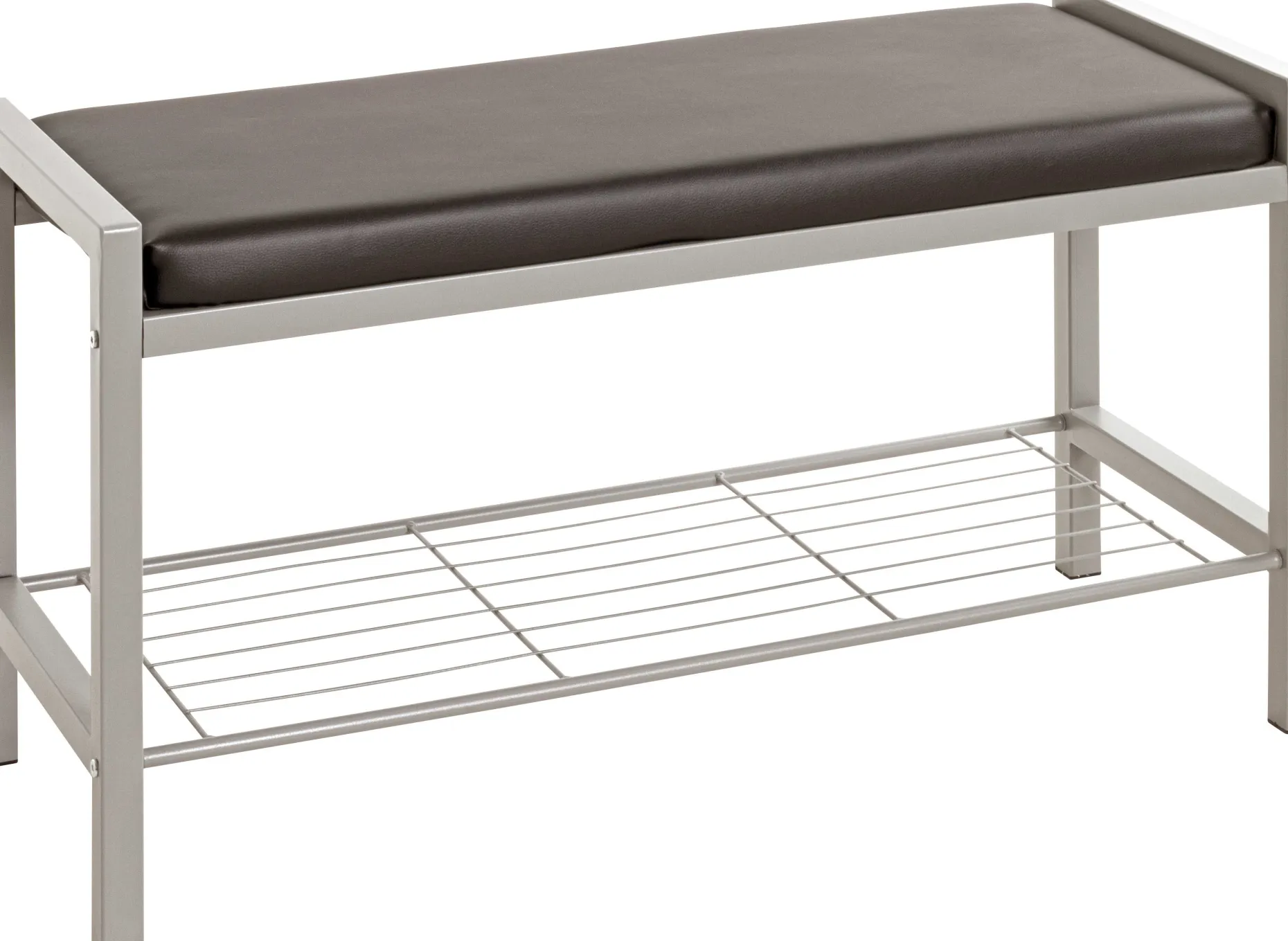 Schuhbank Steven - 80x32x48 cm - Kunstleder/Weiß