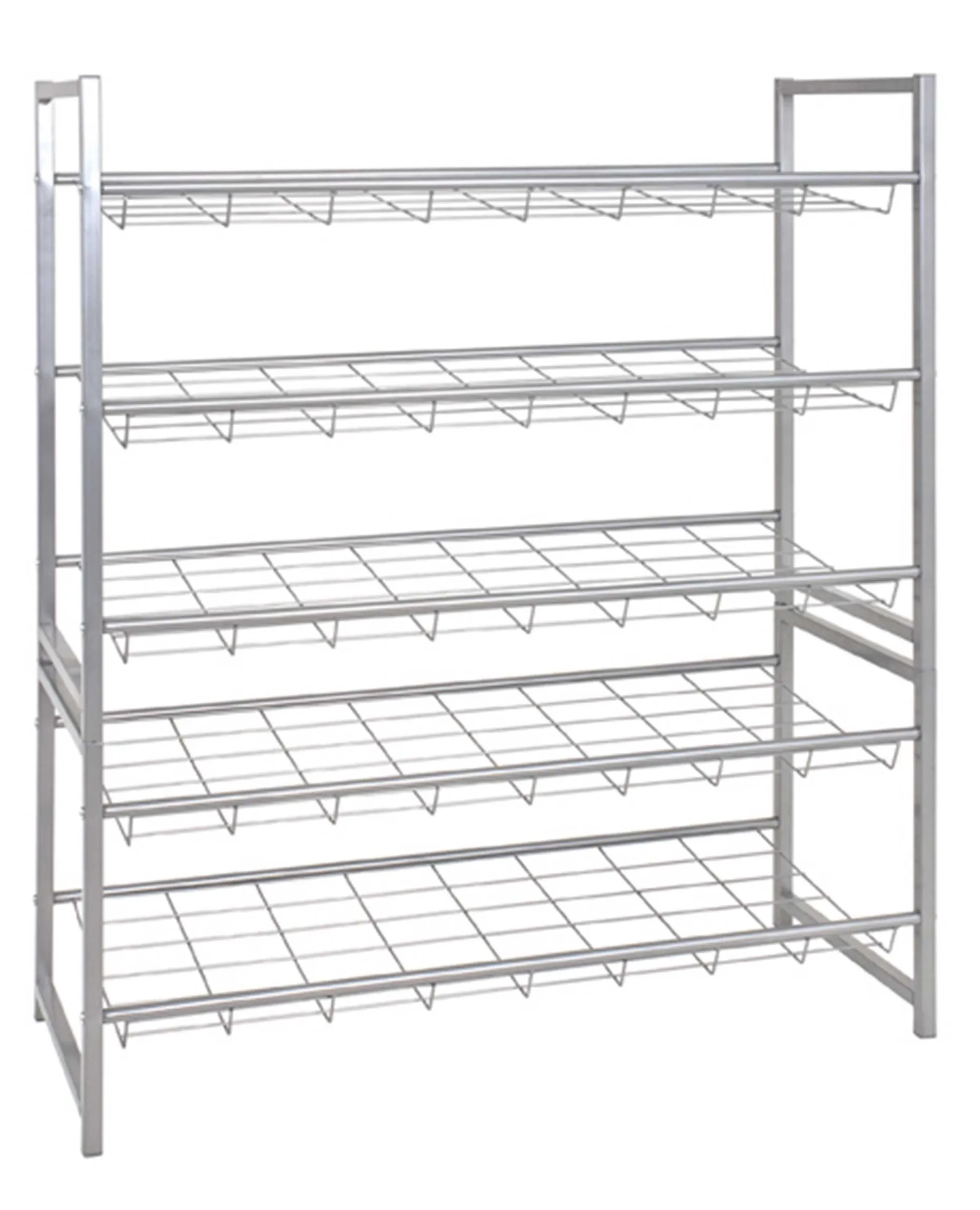 Schuhregal Leonore 80cm, 2 Fachböden - Aluminium