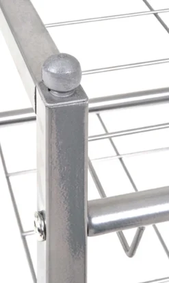 Schuhregal Leonore 80cm, 2 Fachböden - Aluminium
