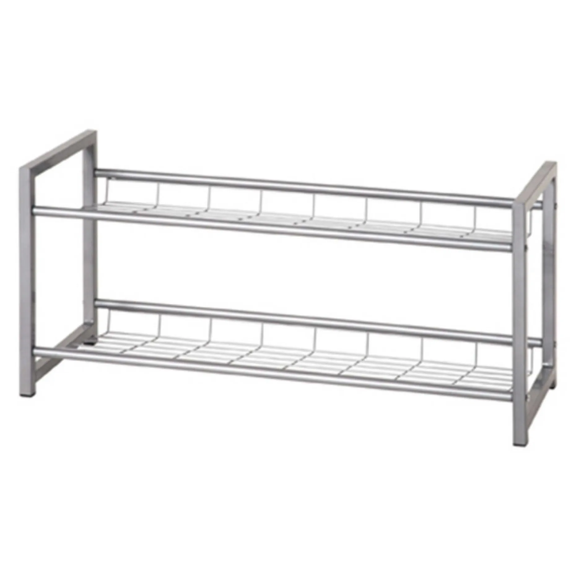 Schuhregal Leonore 80cm, 2 Fachböden - Aluminium