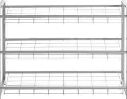 Schuhregal Leonore 80cm, 3 Fachböden - Aluminium