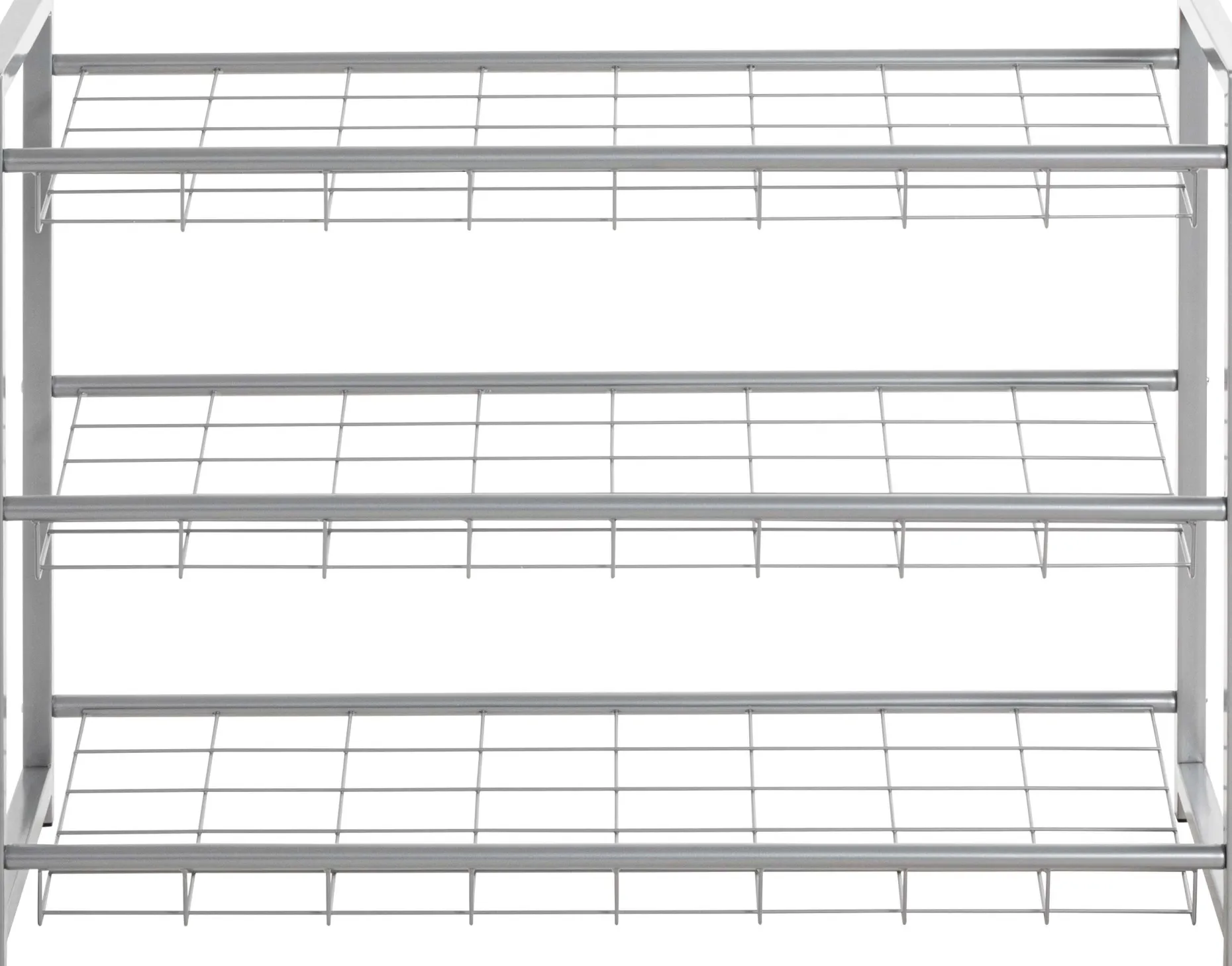 Schuhregal Leonore 80cm, 3 Fachböden - Aluminium