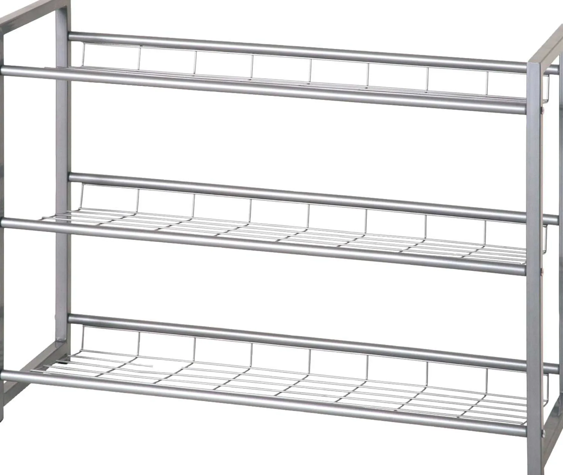 Schuhregal Leonore 80cm, 3 Fachböden - Aluminium