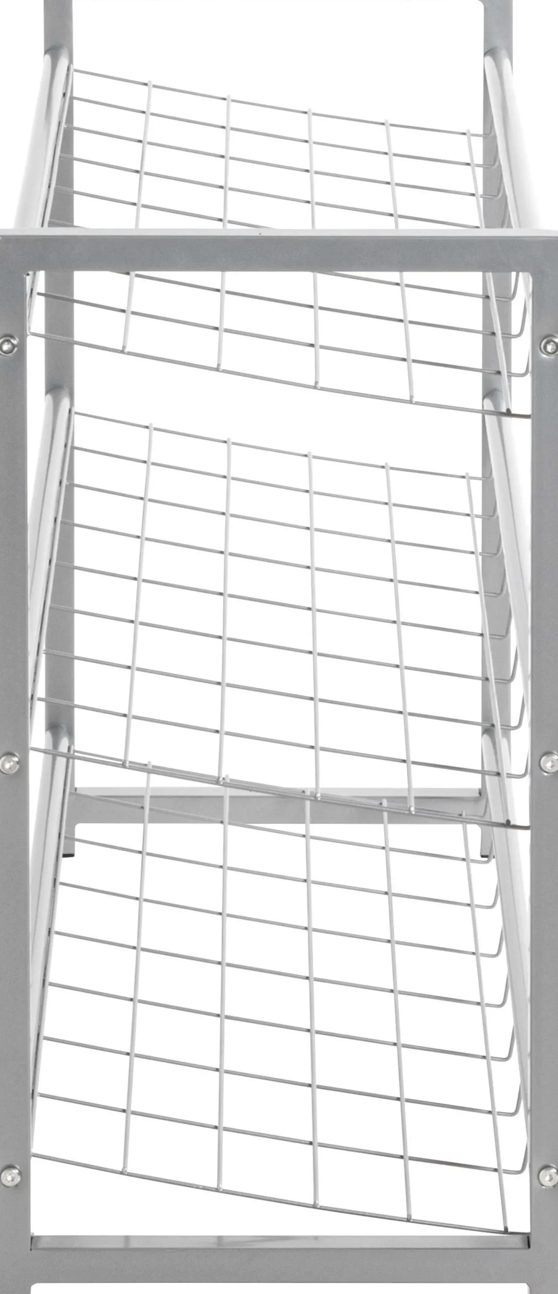 Schuhregal Leonore 80cm, 3 Fachböden - Aluminium