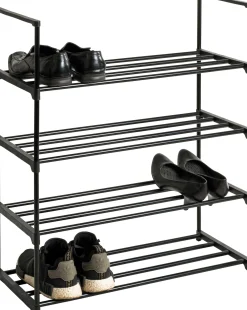 Schuhregal | 65 x 30 x 74 cm | Schwarz