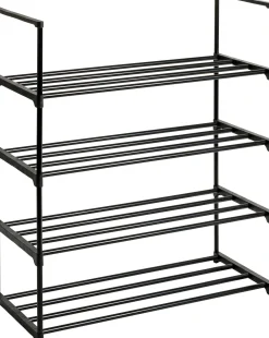 Schuhregal | 65 x 30 x 74 cm | Schwarz