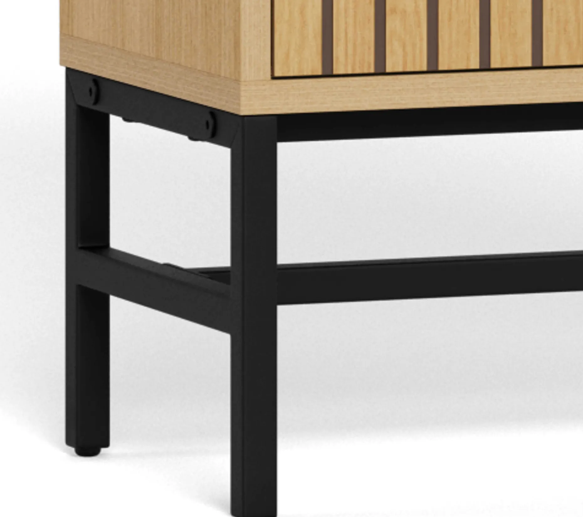 Schuhschrank Albany - 72x25x140cm - 3 Türen - Eiche Dekor