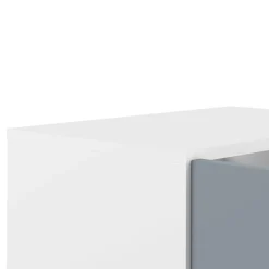 Schuhschrank Baylinn 3 Flügeltüren und 5 Einlegeböden-Celadon grau/weiß