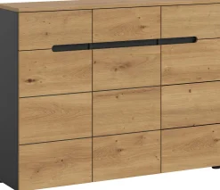 Schuhschrank Canu Xonox - Artisan Finish - 94x120x37 cm - Natur