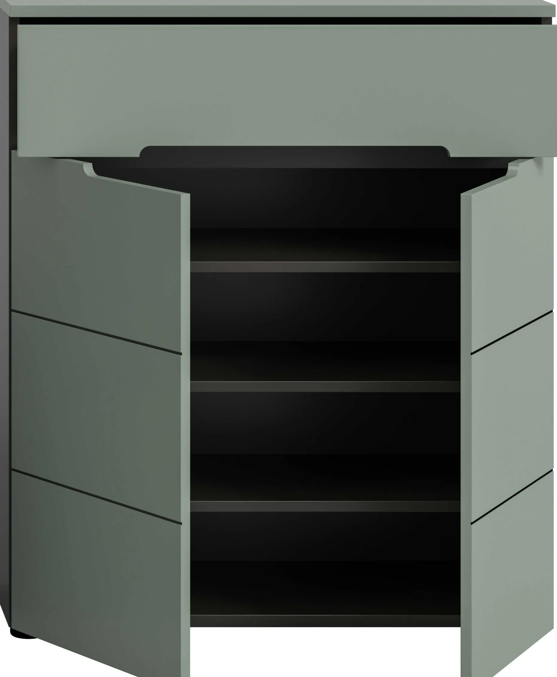 Schuhschrank Canu Xonox - Rauchgrün - 94x80x37 cm