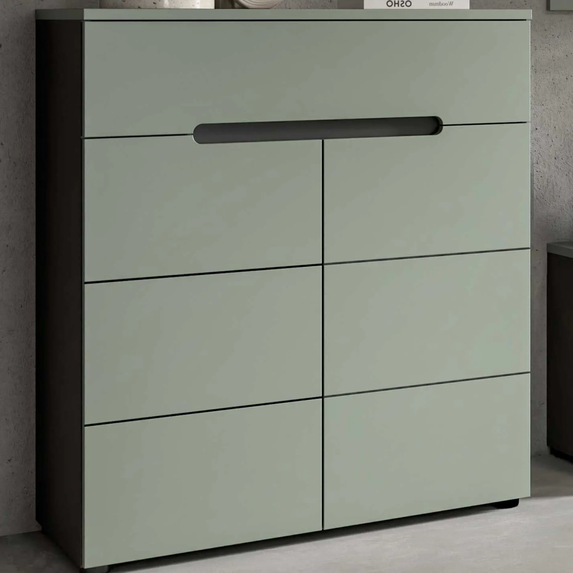 Schuhschrank Canu Xonox - Rauchgrün - 94x80x37 cm