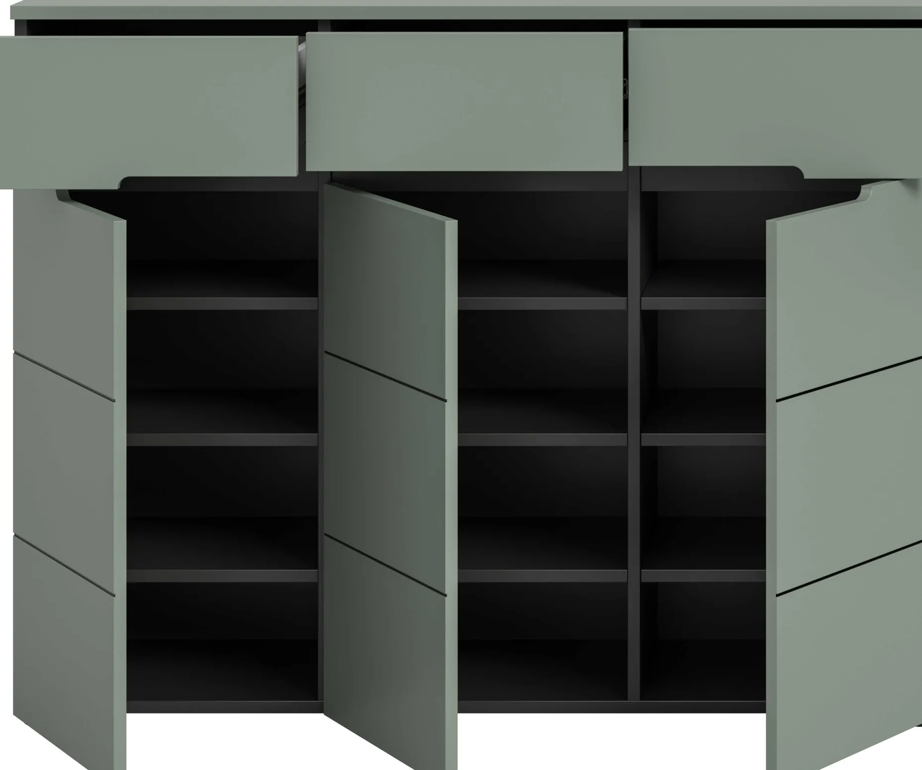 Schuhschrank Canu Xonox - Smoke Green - 120x94x37 cm