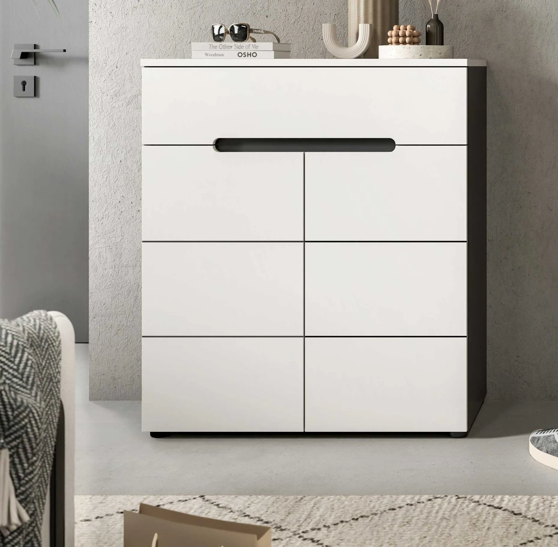 Schuhschrank Canu Xonox - Weiß - 80x94x37 cm