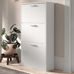 Schuhschrank Carini 3 Schubladen - weiß