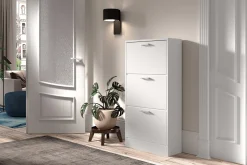 Schuhschrank Carini 3 Schubladen - weiß