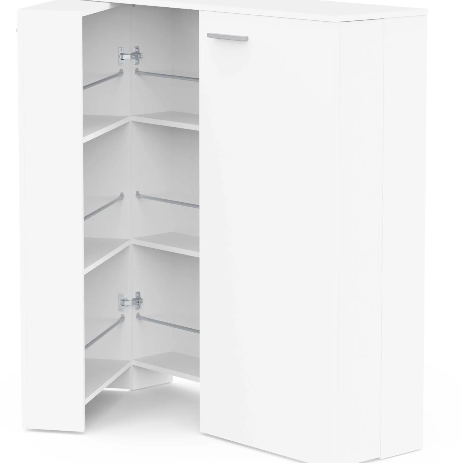 Schuhschrank Cuba - 100x33x114cm - 2 Türen - weiß