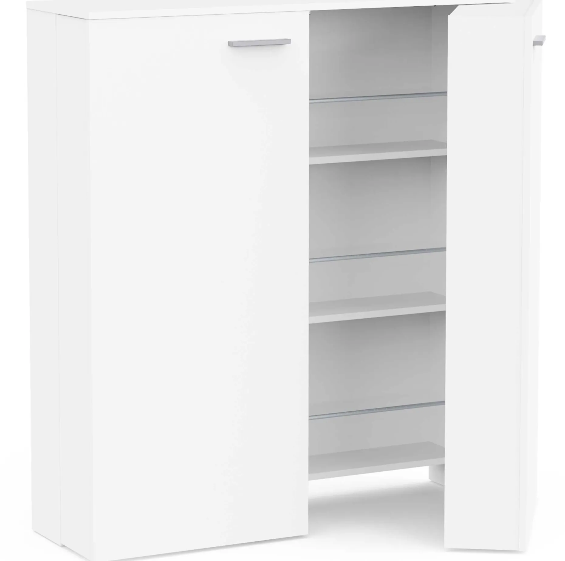 Schuhschrank Cuba - 100x33x114cm - 2 Türen - weiß