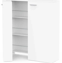 Schuhschrank Cuba - 100x33x114cm - 2 Türen - weiß