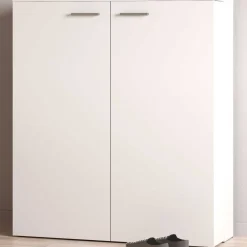 Schuhschrank Cuba - 100x33x114cm - 2 Türen - weiß