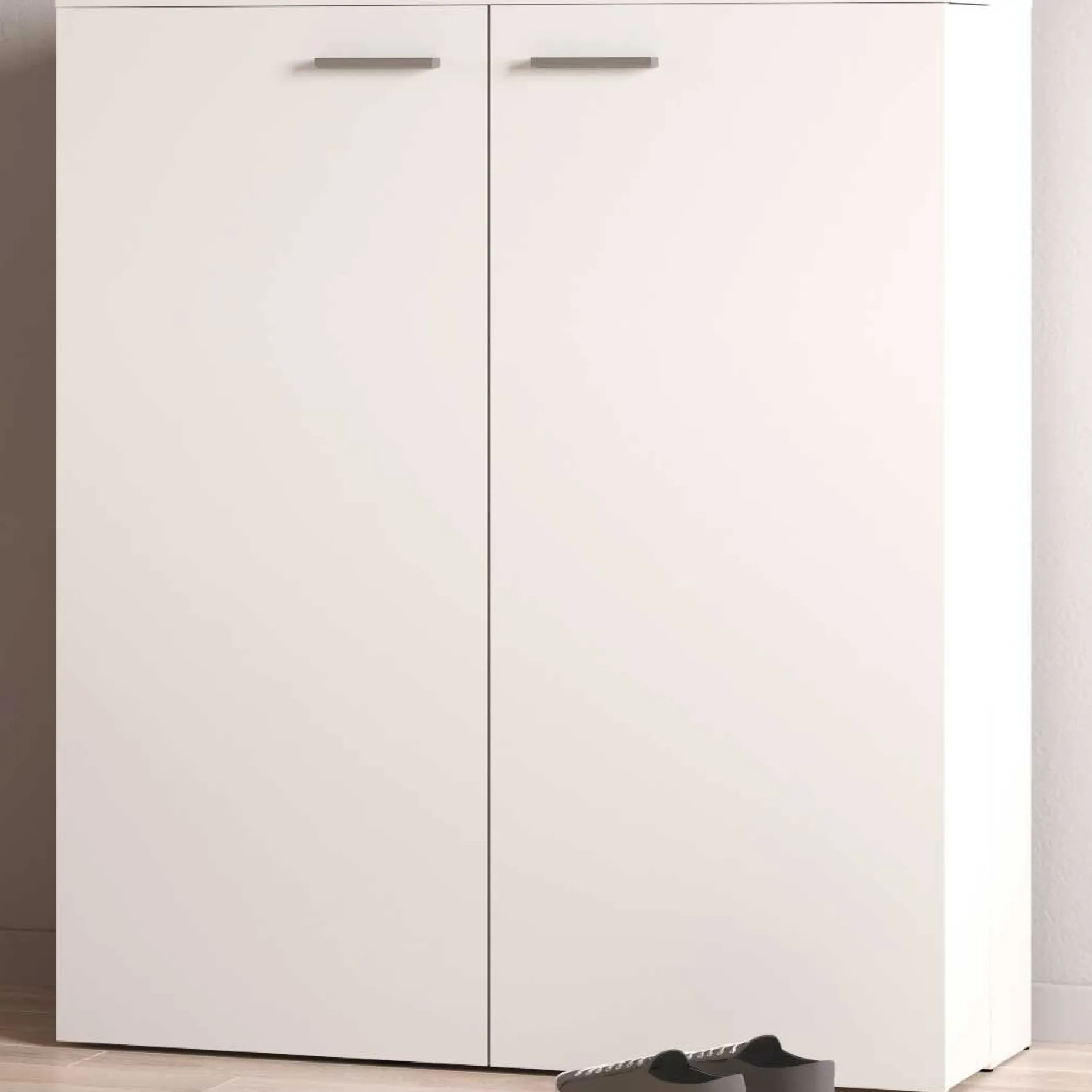 Schuhschrank Cuba - 100x33x114cm - 2 Türen - weiß