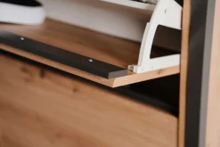 Schuhschrank Damon - 70x25x125cm - 3 Türen - Eiche Dekor