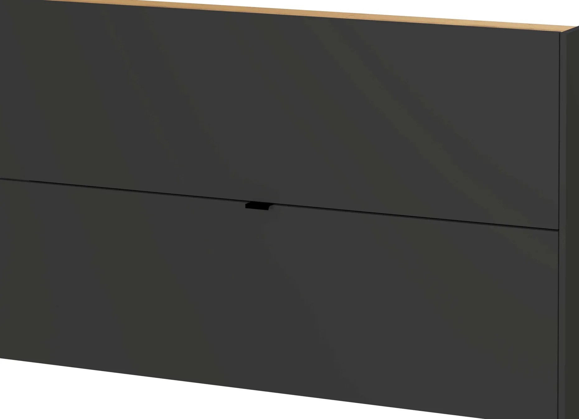 Schuhschrank Elton | 140 x 19 x 85 cm | Graphitgrau Design