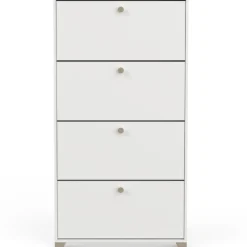 Schuhschrank Liva 4 Flügeltüren-Kronberg Eiche/Mattweiß