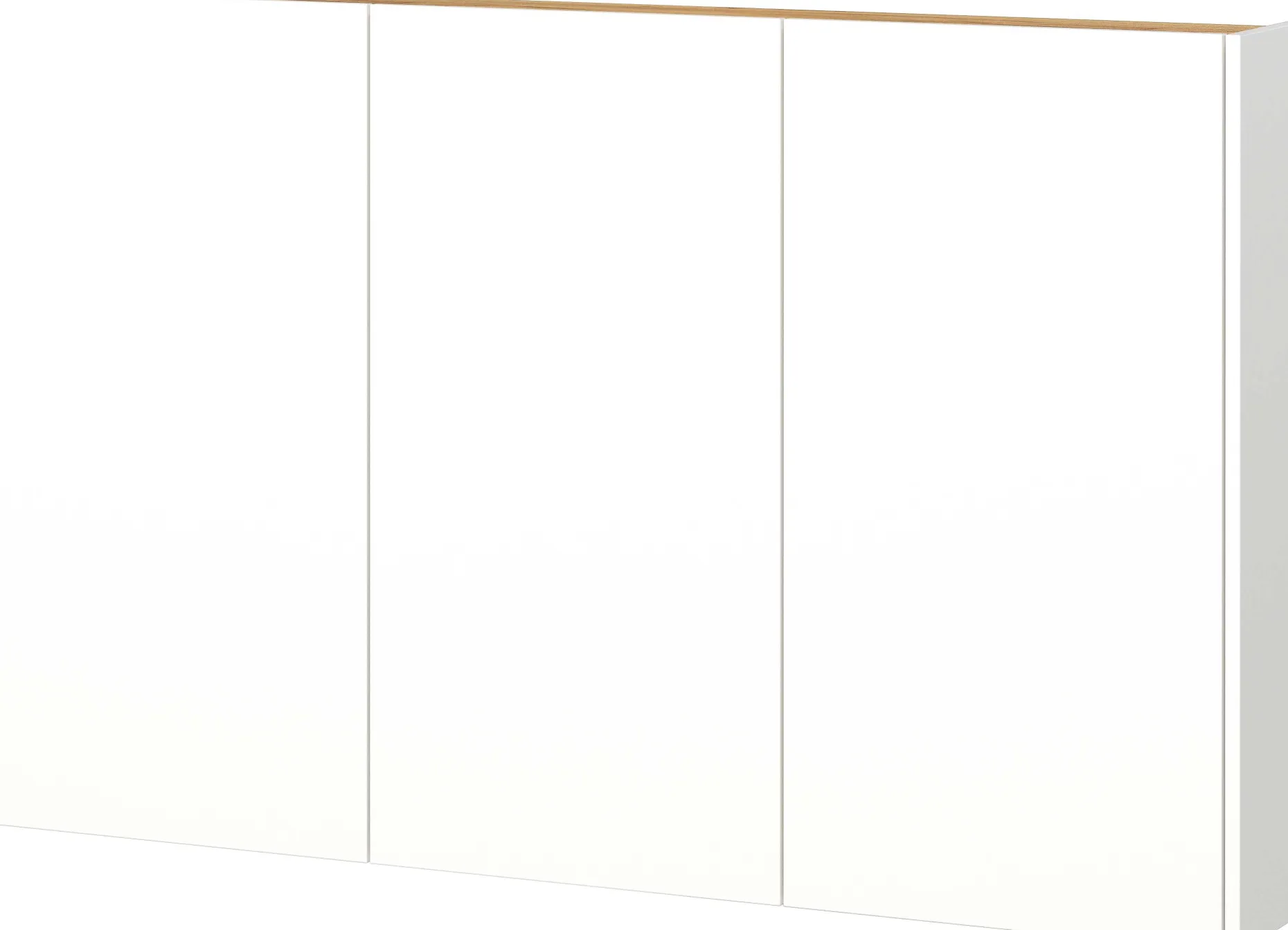 Schuhschrank Lydia - 138 x 25 x 87 cm - 3 Türen - Weiß/Eiche-Dekor