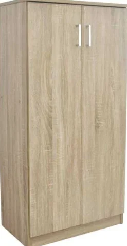 Schuhschrank Maurice - 60x37x122cm - 2 Türen - Eiche Dekor