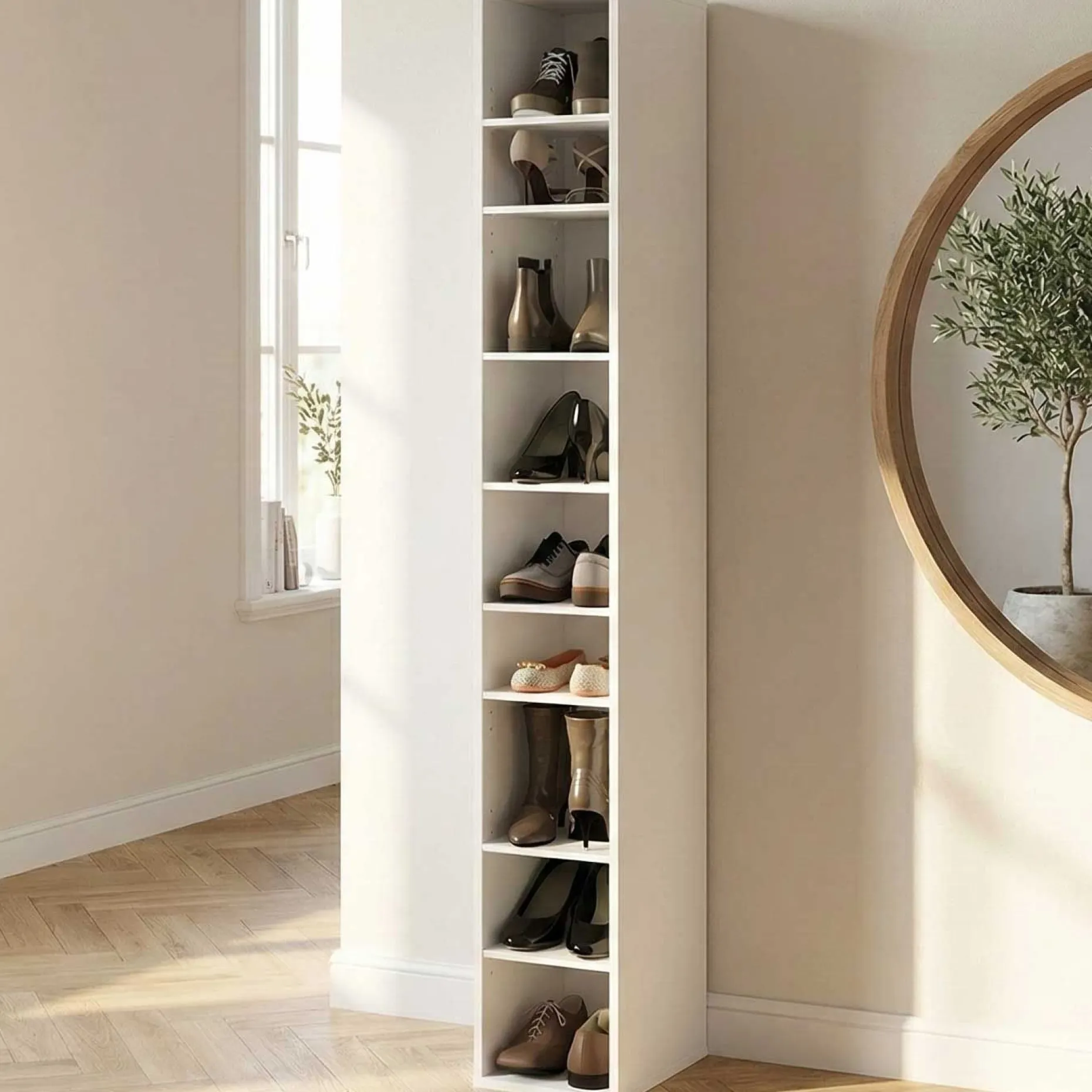 Schuhschrankmodul Stan 200cm - weiß