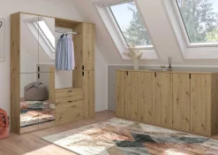 Schuhschrank Projekt X Emob - Artisan Oak - 61x99x34 cm - Naturholzoptik