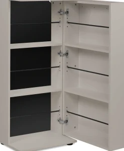 Schuhschrank Satine - 50x34x110cm - 1 Tür - beige