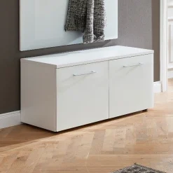 Schuhschrank Scifo 97cm mit 2 Türen - weiß
