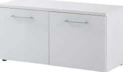 Schuhschrank Scifo 97cm mit 2 Türen - weiß