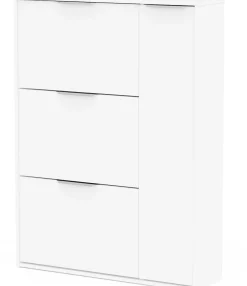Schuhschrank Spectre - 91x26x123cm - 4 Türen - weiß