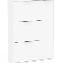 Schuhschrank Spectre - 91x26x123cm - 4 Türen - weiß