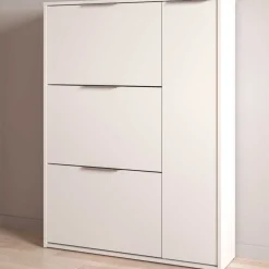 Schuhschrank Spectre - 91x26x123cm - 4 Türen - weiß