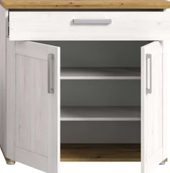 Schuhschrank Verona Xonox - Sibiu Lariks - 95x92x39 cm - Weiß/Natur
