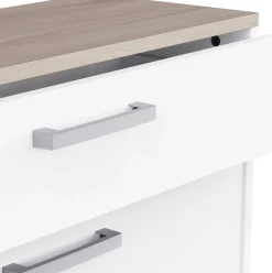 Schuhschrank Watson - 80x29x102cm - 2 Türen und 1 Schublade - weiß