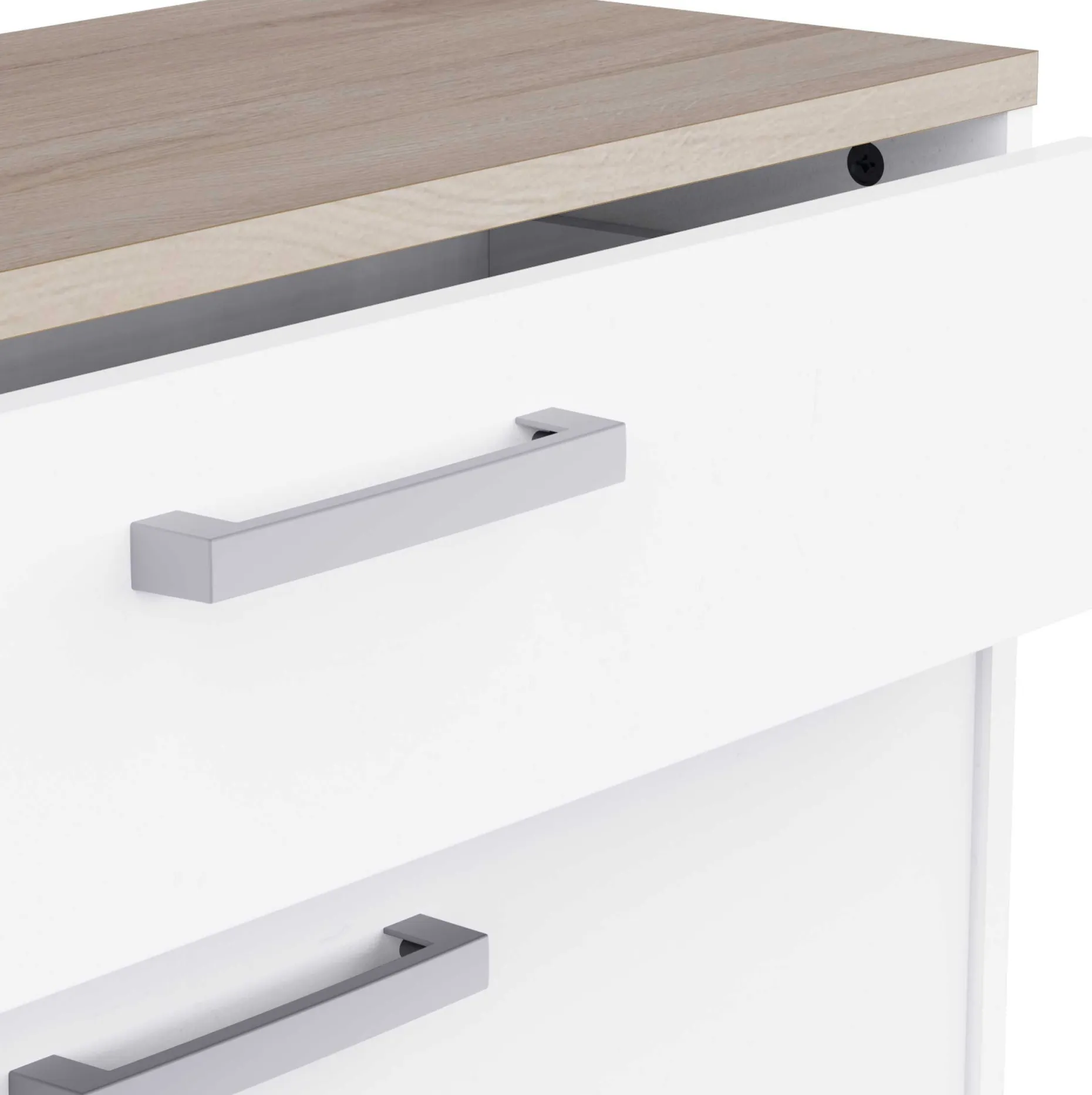 Schuhschrank Watson - 80x29x102cm - 2 Türen und 1 Schublade - weiß
