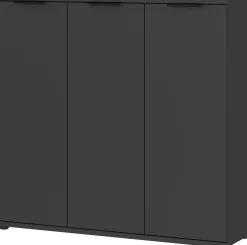 Schuhschrank Willian | 113 x 37 x 108 cm | Anthrazit-farbig