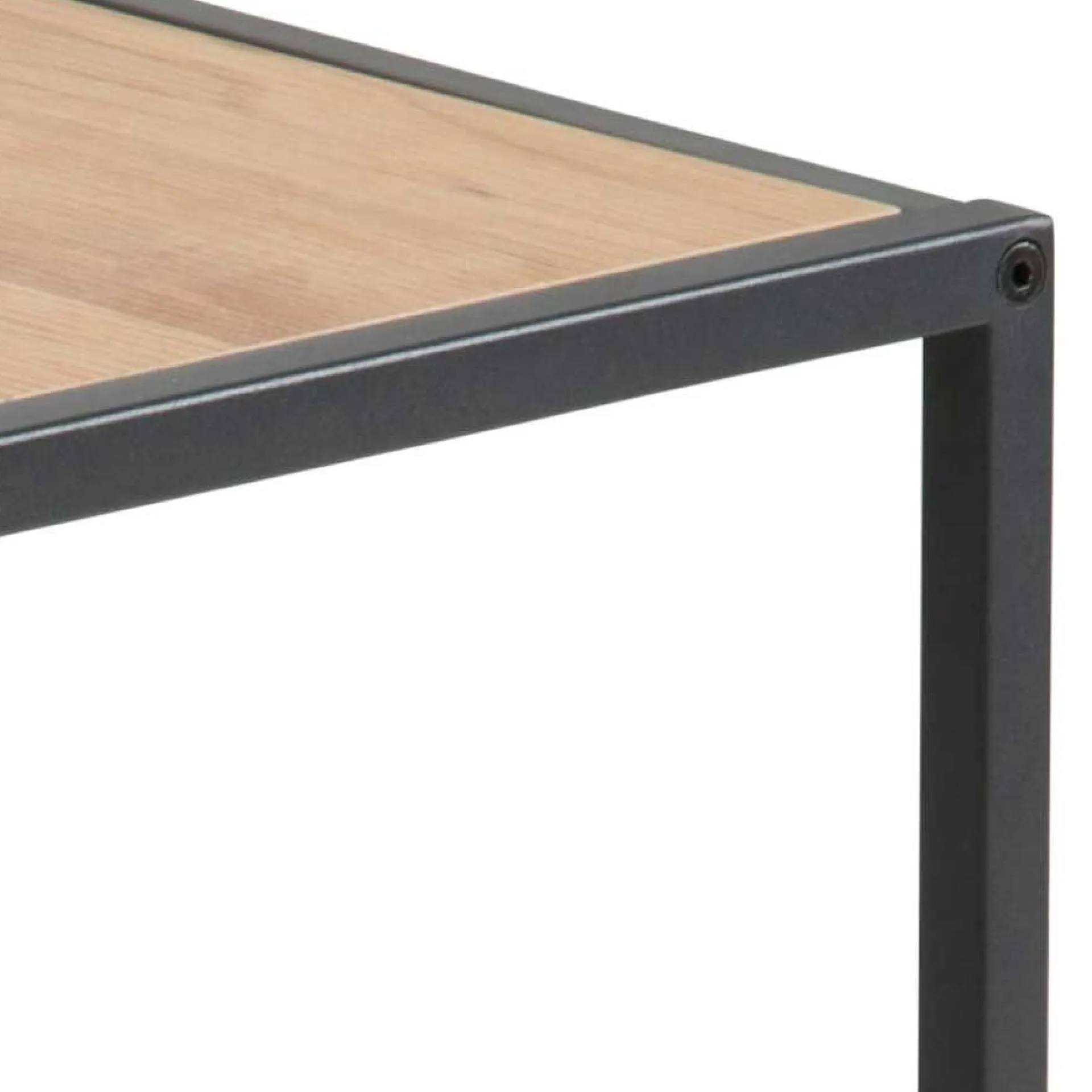 Emob Seaford Eiche Nischentische, schwarzer Stahlsockel, 50cm