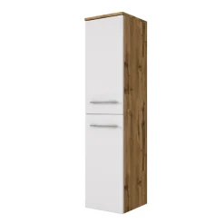 Held SefaBadezimmer : Spiegelschrank, Waschbeckenschrank, Säulenschrank, Ablageschrank - Eiche/Weiß