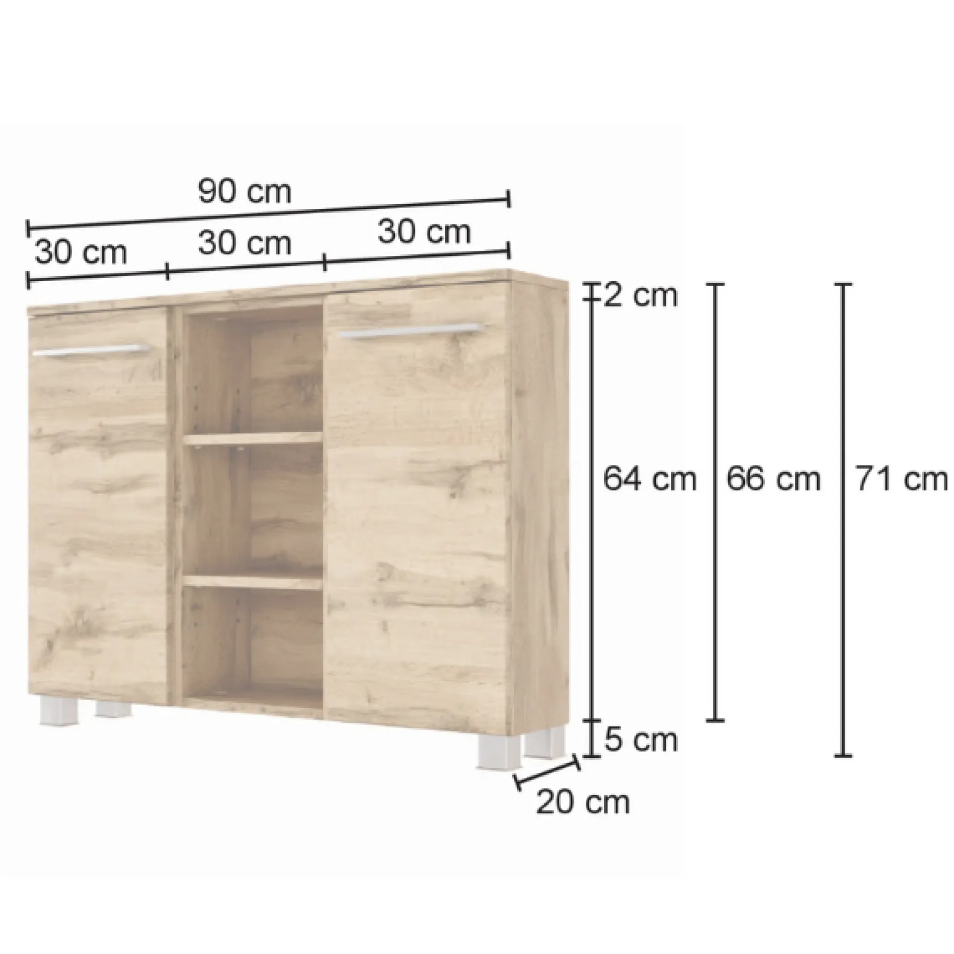 Held SefaBadezimmer : Spiegelschrank, Waschbeckenunterschrank, Regal, Ablageschrank - Eiche/Weiß
