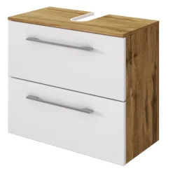 Held SefaBadezimmer : Spiegelschrank, Waschbeckenunterschrank, Regal, Ablageschrank - Eiche/Weiß
