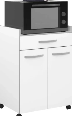 Seitenschrank mit Rollen Smoothy Weiß